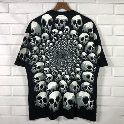 Camiseta Rap Rock Calavera Densa Manga Corta - Image 9