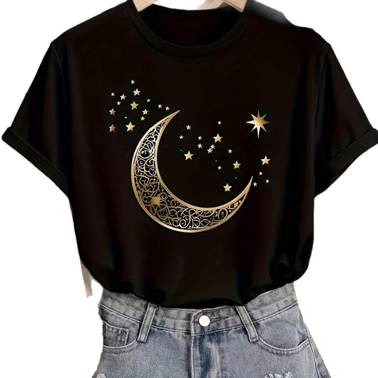 Blusa Corta para Mujer con Estampado de Luna - Image 2