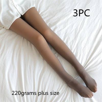 Leggins Térmicos Translúcidos Talla Grande con Forro Polar - Pantimedias Invierno - Image 56