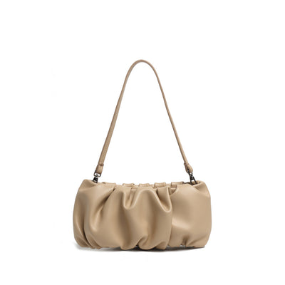 Bolso de Cuero Genuino con Pliegues y Asa Simple - Image 2