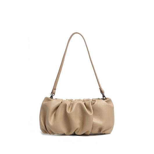 Bolso de Cuero Genuino con Pliegues y Asa Simple - Image 2
