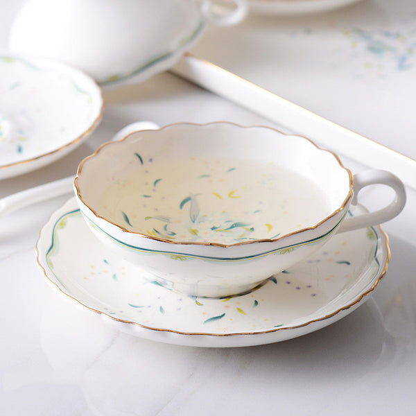 Juego de Tazas de Café Estilo Europeo en Cerámica