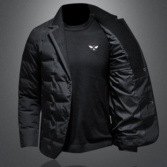Chaqueta Acolchada de Plumón para Hombre - Abrigo Térmico Premium
