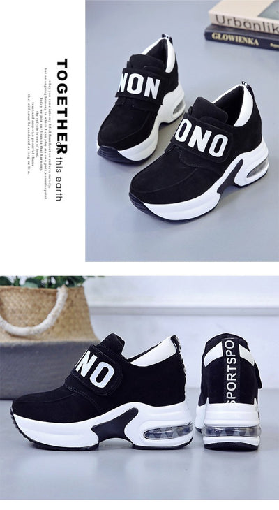 Zapatillas Plataforma Estilo Coreano con Velcro y Suela Gruesa para Estudiantes - Image 6
