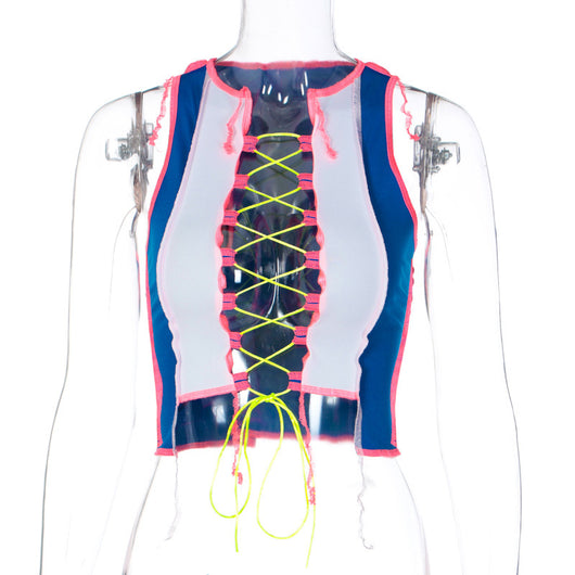 Chaleco Deportivo Hueco con Tirantes Ajustables y Detalles en Color - Image 6