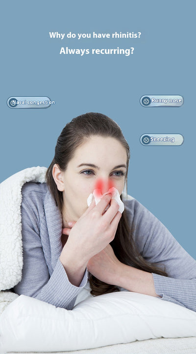 Black intelligent infrared nasal relief device with two translucent nasal probes, shown at an angle. - Image 7