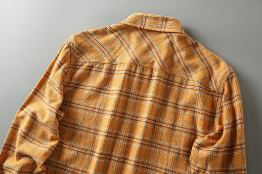Camisa Retro de Algodón Lavado con Textura Gruesa - Image 17