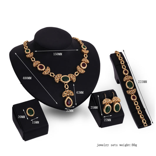 Juego de Joyería Completo: Collar, Aretes, Anillo y Pulsera - Image 2