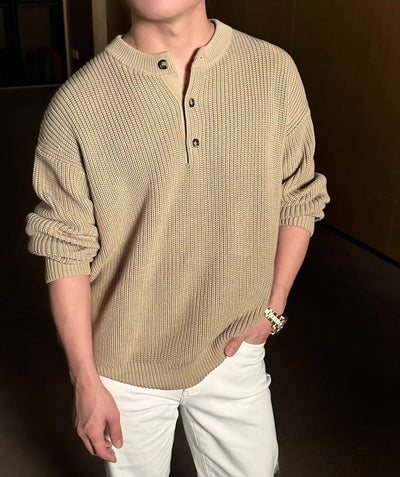 Suéter Grueso Liso para Hombre - Otoño Invierno - Image 13