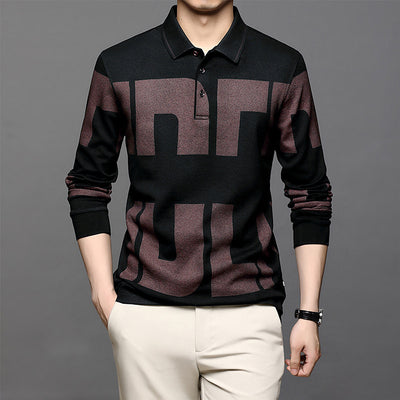 Polo Manga Larga Estilo Hong Kong con Estampado en Solapa - Image 16