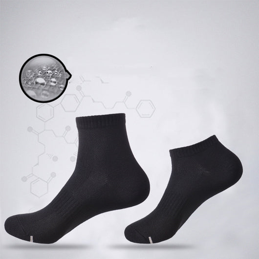 Calcetines Negros Antibacterianos de Algodón Peinado para Hombre con Absorción de Transpiración - Image 10