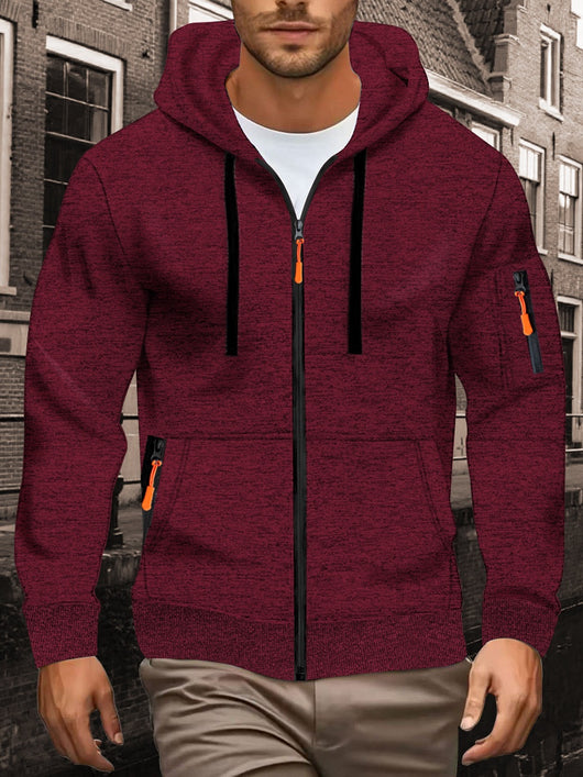 Suéter Deportivo con Capucha y Textura Jacquard para Hombre - Image 7