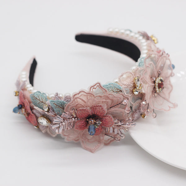 Vestido de Fiesta Baroque con Encaje de Perlas y Cristales Geométricos