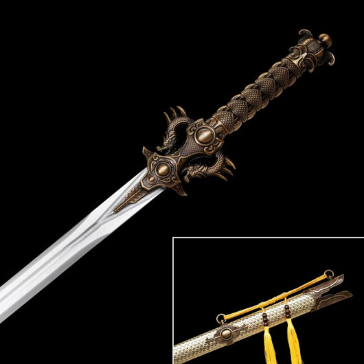 Espada Emperador Dragón Largo - Acero Forjado Integral Estilo Han - Image 6