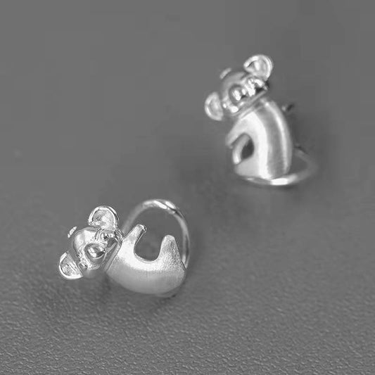 Aretes Koala's Hug Plata 925 Chapados en Oro - Image 2