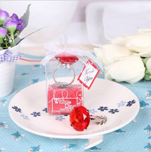 Llavero Colgante de Cristal con Anillo de Diamante - Regalo Perfecto para Bodas y San Valentín - Image 3