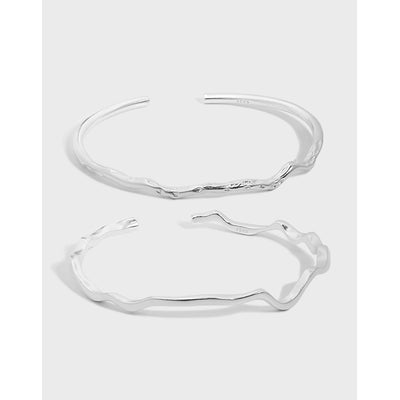 Pulsera de Plata Esterlina con Diseño Minimalista de Líneas Irregulares - Image 11