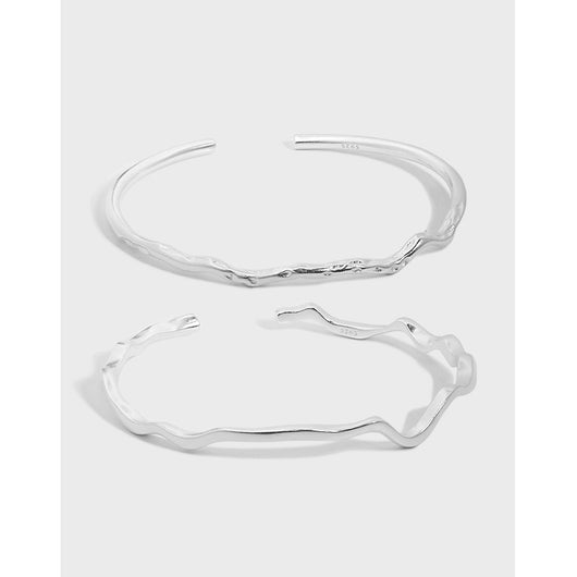 Pulsera de Plata Esterlina con Diseño Minimalista de Líneas Irregulares - Image 11