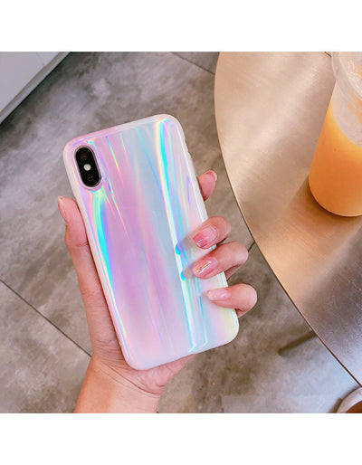 Funda para Teléfono con Láser Arcoíris Blanco - Image 13