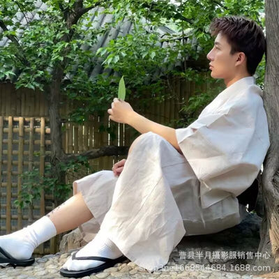 Yukata Japonés de Verano para Hombre - Ropa de Descanso Tradicional - Image 23