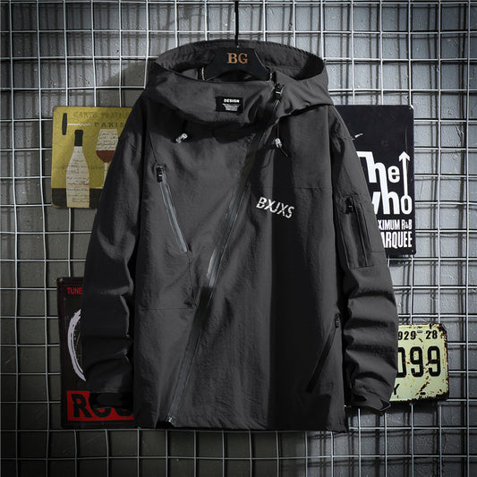 Chaqueta Funcional Oversize para Hombre - Estilo Moderno Talla Grande