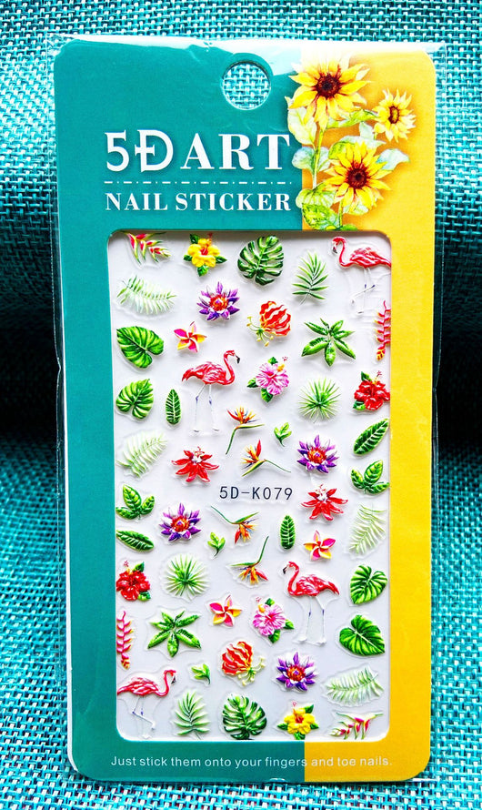 Stickers de Uñas 3D con Relieve - Diseño Cuadros y Moños para Verano - Image 19