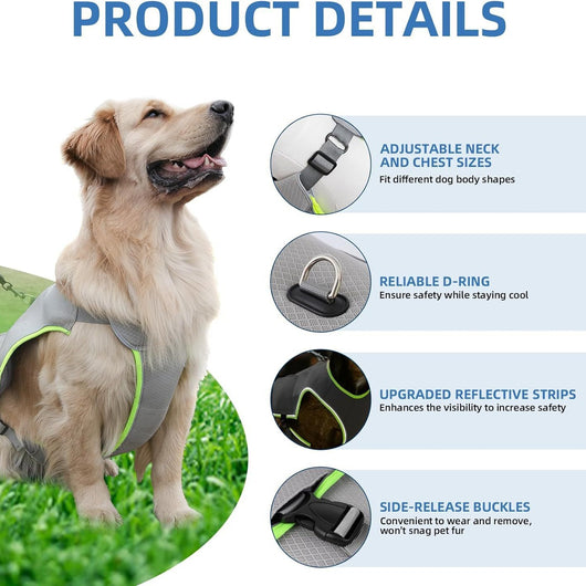 Chaleco Refrigerante para Perros con Paquetes de Hielo - Protección Fresca en Verano - Image 6