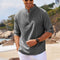 Camisa Casual Manga Larga Cuello Mao Hombre Color Sólido