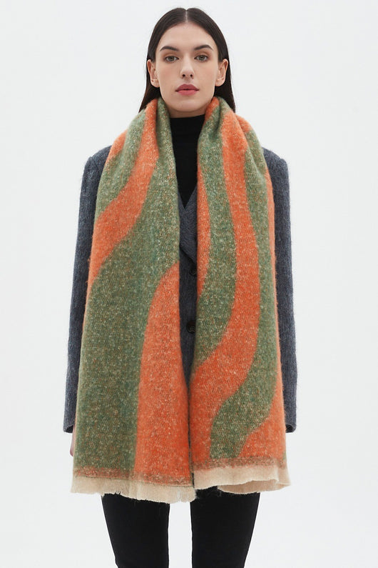 Bufanda Tejida Jacquard Otoño Invierno Estilo Europeo y Americano - Image 17