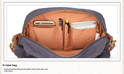 Bolsa Retro de Lona con Bloques de Color y Correa Cruzada - Image 20