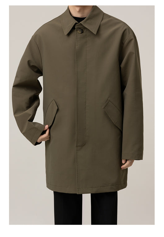Abrigo Holgado Largo Tipo Duster para Hombre - Image 8