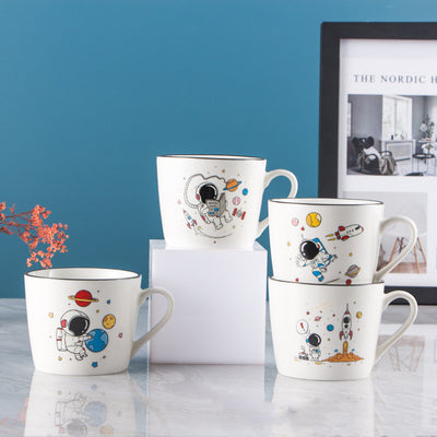 Taza de Cerámica Astronauta Espacial - Diseño Cartoon Planeta - Image 2