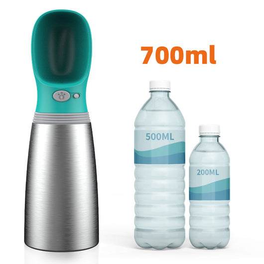 Botella de Agua Portátil para Perros 700ml Acero Inoxidable a Prueba de Fugas - Image 9