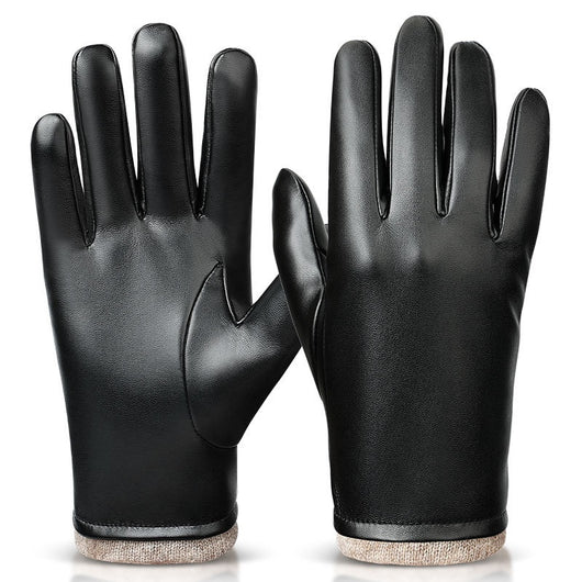 Guantes de Cuero para Hombre, Estilo Ejecutivo, Resistentes al Viento y Agua - Image 5