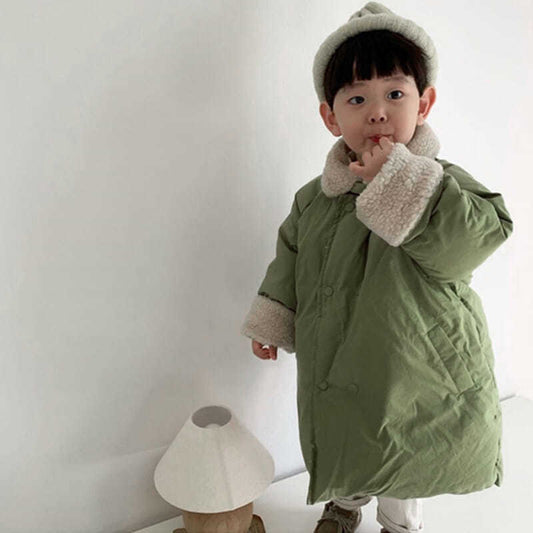 Abrigo Infantil de Algodón Grueso para Invierno