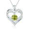 Female 925 Plateado Twelve Birthstone Pendant Necklace Platinum August