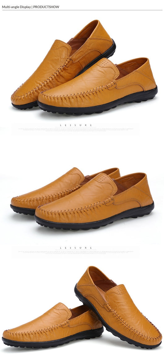 Zapatos Casuales de Cuero para Hombre Estilo Británico Ligeros y Versátiles - Image 18