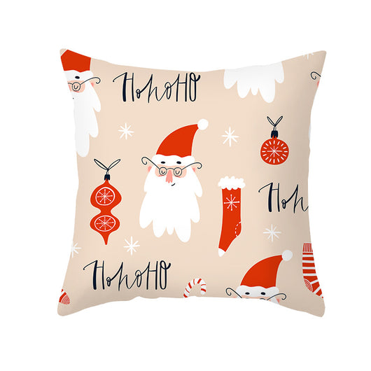 Funda de Almohada Navideña con Diseño de Dibujos Animados en Tela Melocotón - Image 34