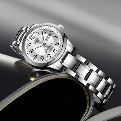 Reloj de Acero Ultrafino con Doble Calendario, Luminoso e Impermeable - Image 3