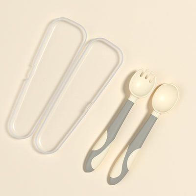 Set de Cubiertos Infantiles con Cuchara Giratoria y Tenedor de Entrenamiento - Image 7