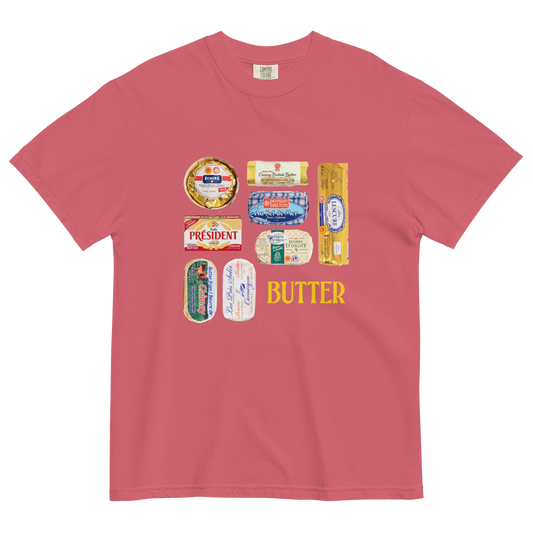 Camiseta Casual Estampado Mantequilla Cuello Redondo Manga Corta