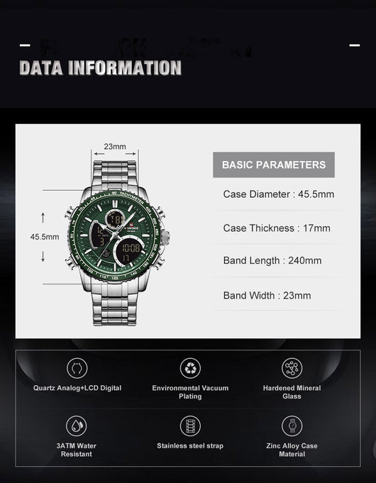 Reloj de Cuarzo Electrónico para Hombre - Image 37