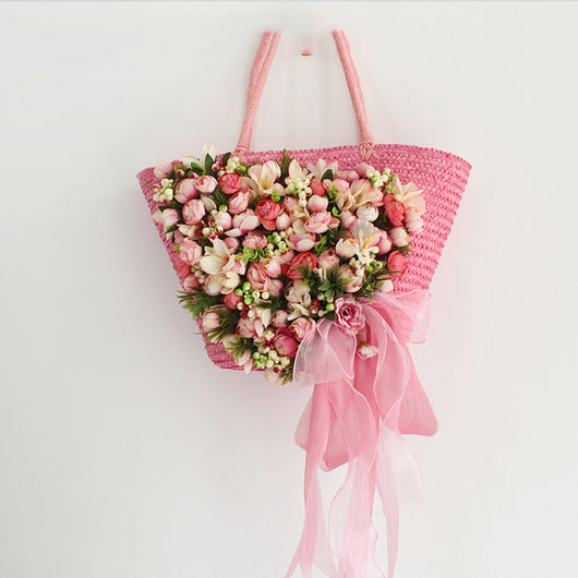 Sombrero de Paja Artesanal con Ala Ancha y Flores para Mujer - Image 25