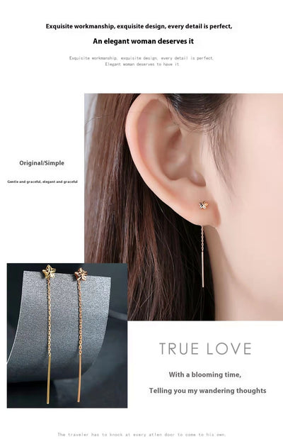 Aretes Línea Estrella en Oro 18K Au750 Chapados - Image 10