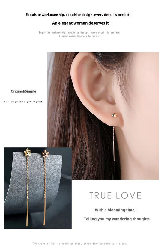 Aretes Línea Estrella en Oro 18K Au750 Chapados - Image 10