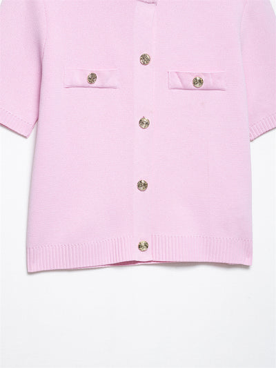 Chaqueta Tejida de Manga Corta Mini - Image 15