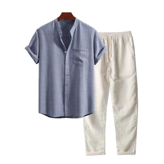 Camisa Slim Fit Cuello Mao con Impresión 3D Digital para Hombre - Image 5