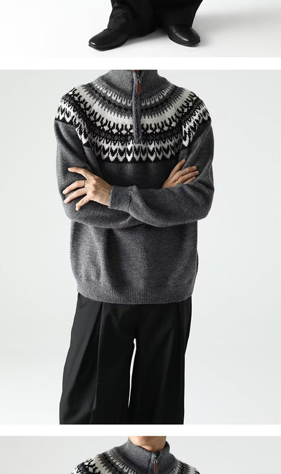 Suéter Retro Estadounidense para Hombre - Otoño e Invierno - Image 12