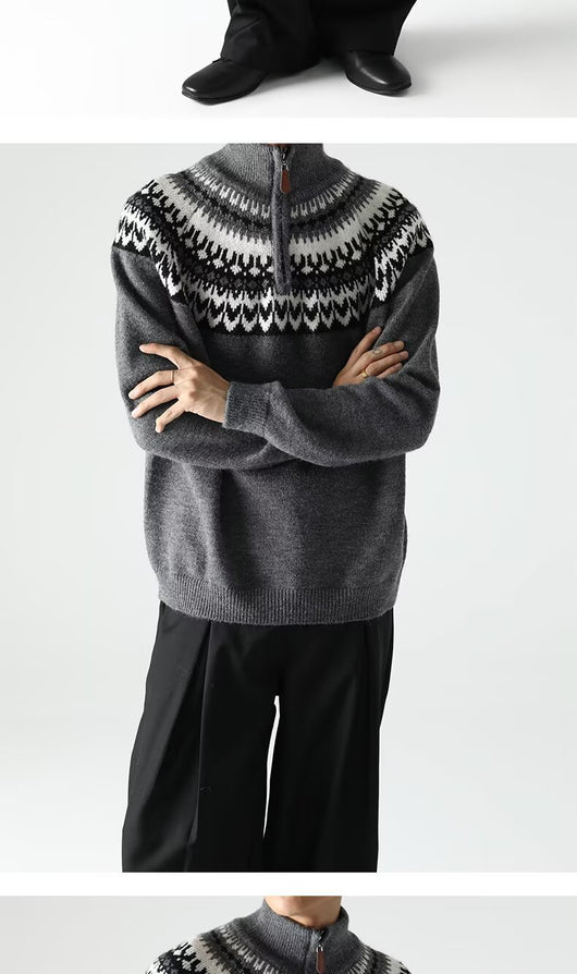 Suéter Retro Estadounidense para Hombre - Otoño e Invierno - Image 12