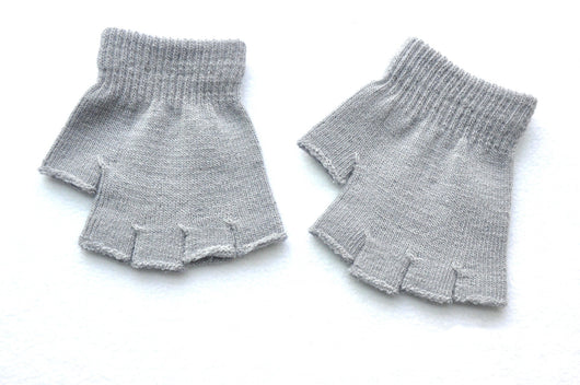 Guantes Tejidos Medio Dedo Color Sólido para Niños - Calidez sin Límites - Image 28